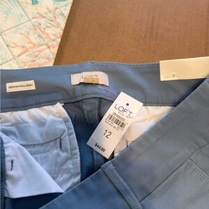 LOFT Bermuda Roll Shorts in Blue